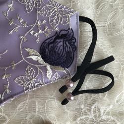 【新作】蕾◆つぼみ◆デザインが新鮮な刺繍レースマスク✴︎花粉対策✴︎3サイズ 5枚目の画像
