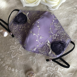 【新作】蕾◆つぼみ◆デザインが新鮮な刺繍レースマスク✴︎花粉対策✴︎3サイズ 3枚目の画像