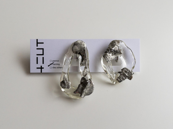 Deformation circle earring【A】 7枚目の画像