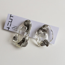 Deformation circle earring【A】 8枚目の画像