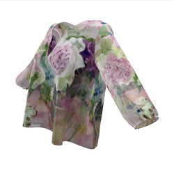 [定做] 水彩花卉襯衫破舊別緻粉色 1 襯衫和襪子套裝 第2張的照片