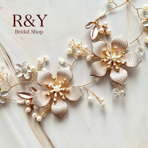 再販～小枝カチューシャ ゴールドstyle～卒業式 成人式