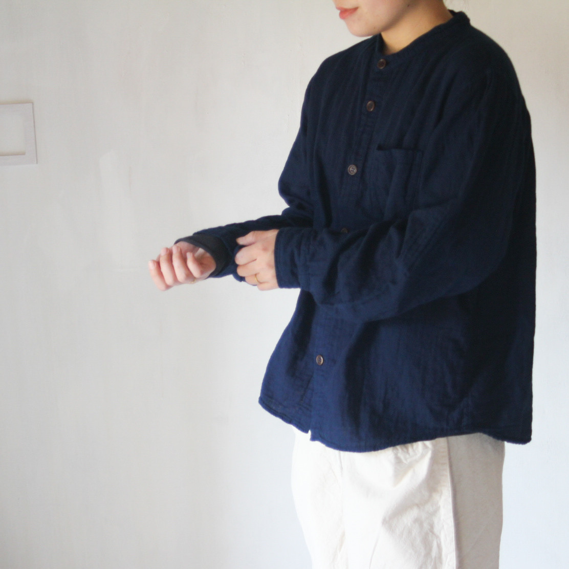 FORME ガーゼシャツGAUZE SHIRT【ライトブルー】