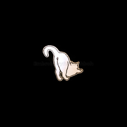 のび猫ワッペン　白猫　黒猫　茶色の猫　グレーの猫 5枚目の画像