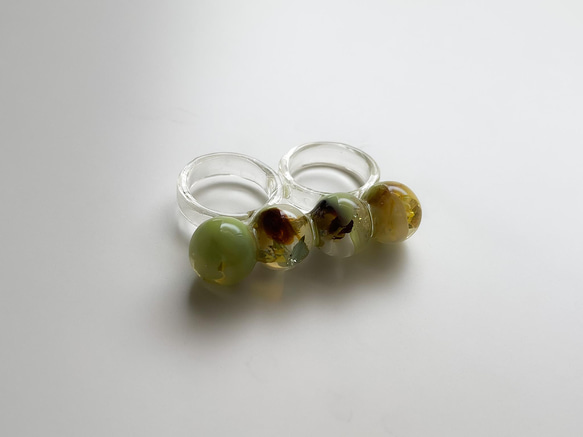 sphere ring F【箔入り/green】 9枚目の画像