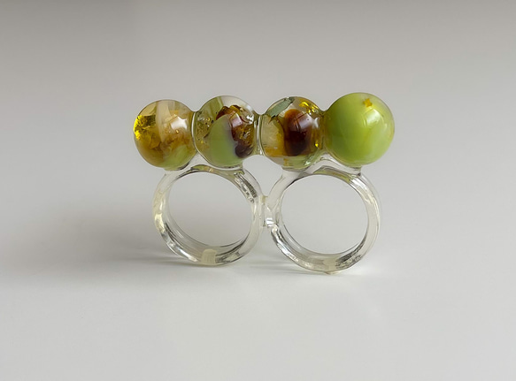 sphere ring F【箔入り/green】 1枚目の画像