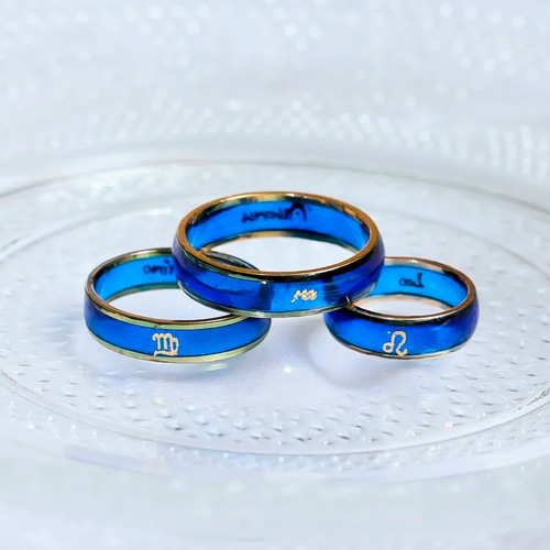 星巡りの指輪 ゴールド【12星座＋蛇使い座】【2号～28号対応】 指輪