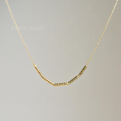 18金無垢ゴールドビーズパイプ全金1cm