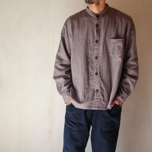 【ISTIST】草木染め gauze shirt 柑子色 ダブルガーゼ（L） ISTIST】草木染め gauze shirt 柑子色 ダブルガーゼ（L）