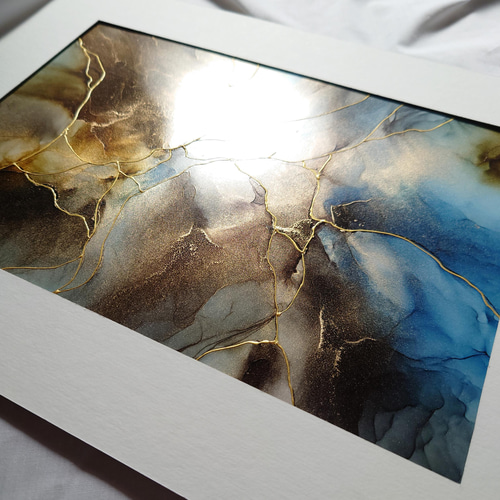 アルコールインクアート 原画 Painted with the wind — Alcohol Ink Art𐬹꧂ #MeditativeArt