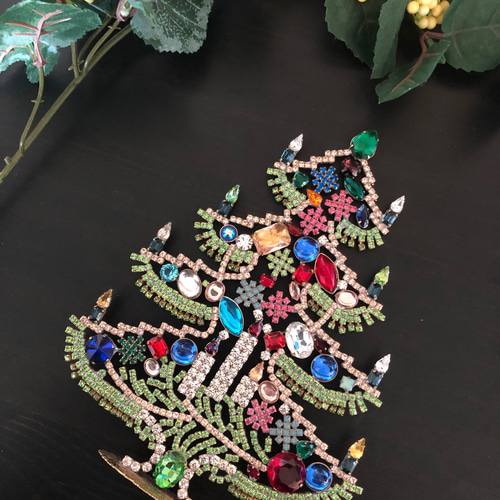 ◇チェコヴィンテージガラス◇ クリスマスツリー□キャンドル ◇チェコヴィンテージガラス◇ クリスマスツリー□キャンドル