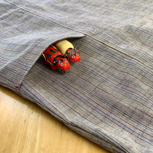 会津木綿　チュニック　ワンピース　ハンドメイド　No.155 会津木綿 チュニック ワンピース ハンドメイド No.155 - メルカリ