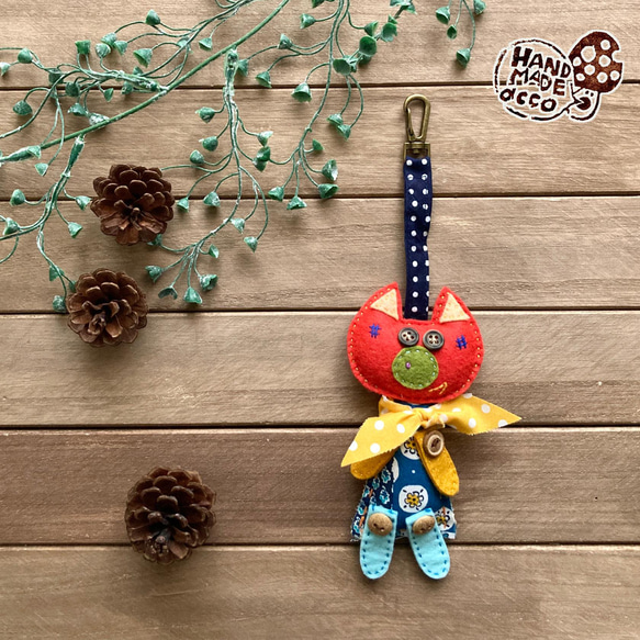 フェルト製動物型キーホルダー キーホルダー フェルト ナマケモノ