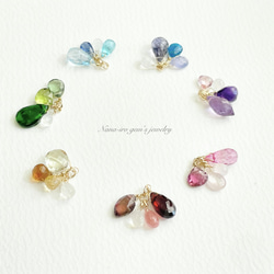 ＊訳あり＊14kgf skybluetopaz × 3stones necklace 15枚目の画像