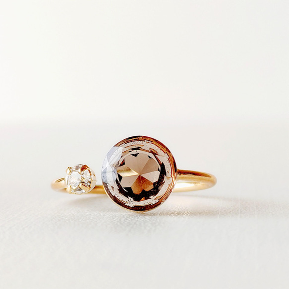 スモーキークォーツリング 天然石 天然石リング アクセサリー シンプル  