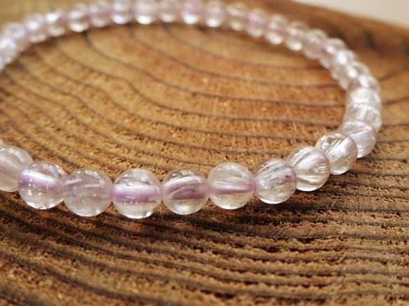 天然石〉クンツァイト ブレスレット 約10mm×12玉 手首周り約14cm