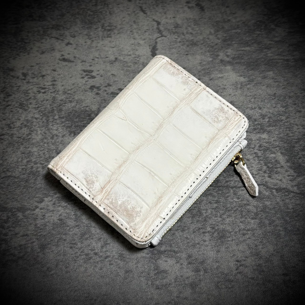 内側にもヒマラヤ使用 ヒマラヤ 【専用】クロコダイル 二つ折り 本物 財布