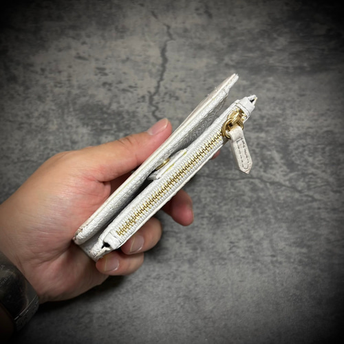 ヒマラヤクロコダイル 折財布 二つ折り ワニ革 ハンドメイド 証明書付 ヒマラヤクロコダイル 二つ折り 財布 ワニ革 本革 コンパクト