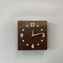 木の時計＜ウォールナット＞・置き時計掛け時計wnc-1121　木製時計 5枚目の画像