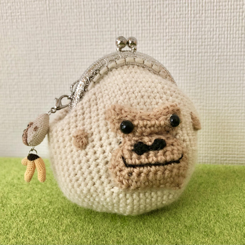 ゴリラのがま口ポーチ＆チャーム（ホワイト） がま口 JIJIKO 通販