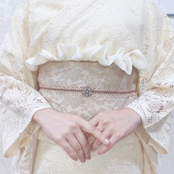 フリル帯揚げ　くしゅくしゅシフォン　帯揚げ　浴衣　着物　和装　卒業式　卒業袴　振袖　成人式　前撮り 6枚目の画像