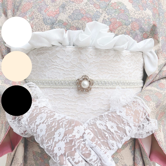 フリル帯揚げ　くしゅくしゅシフォン　帯揚げ　浴衣　着物　和装　卒業式　卒業袴　振袖　成人式　前撮り 1枚目の画像