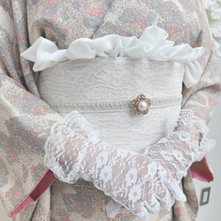 フリル帯揚げ　くしゅくしゅシフォン　帯揚げ　浴衣　着物　和装　卒業式　卒業袴　振袖　成人式　前撮り 2枚目の画像