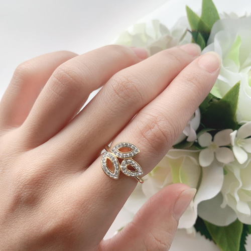 リリー リング swarovski グルーデコ 指輪・リング La.lien 通販