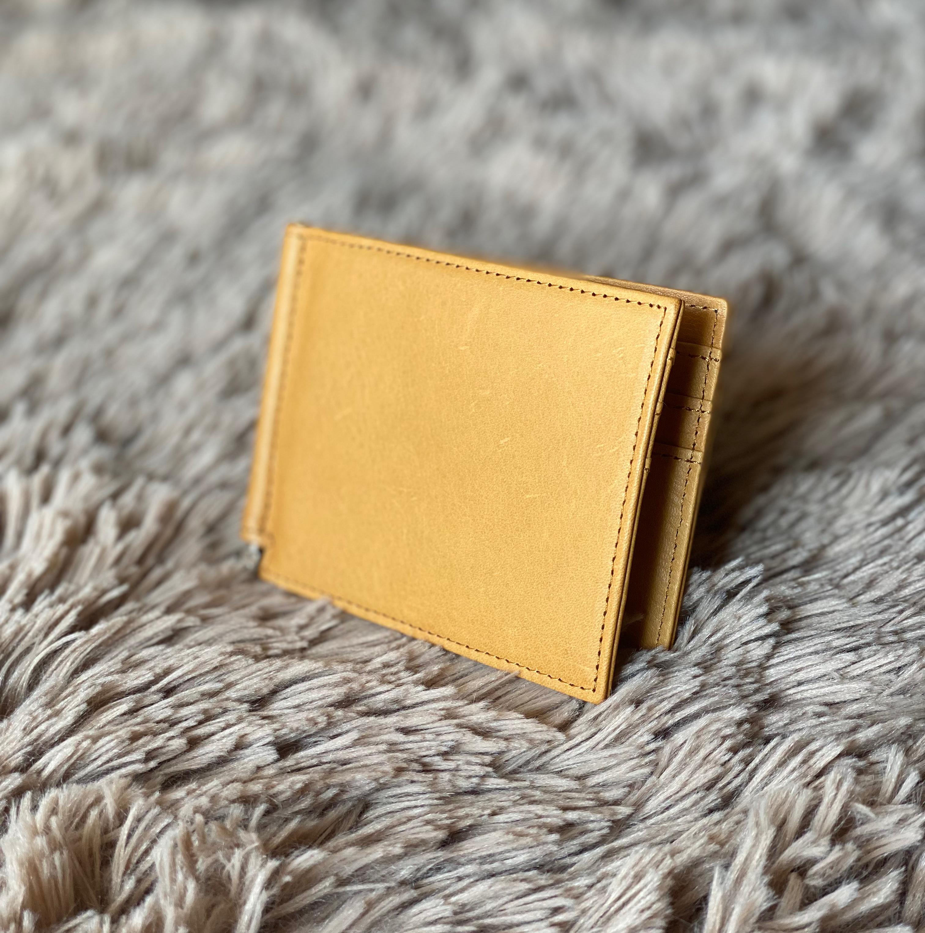 【期間限定SALE】50%off ノベルティ付き 本革 たつのレザー オールハンドメイド マネークリップウォレット