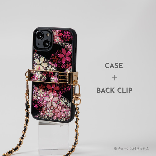 iPhone17 対応☆ 天然貝 螺鈿アート【iPhone/Galaxy】夢桜 -愛-｜HQ