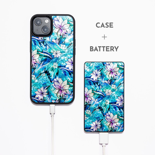 天然貝シェル☆風の歌（モバイルバッテリー・携帯充電器）｜螺鈿