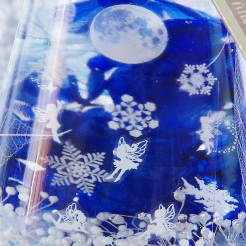 作りたて！再販4】妖精の森 雪降る夜の森 まるでスノードームの