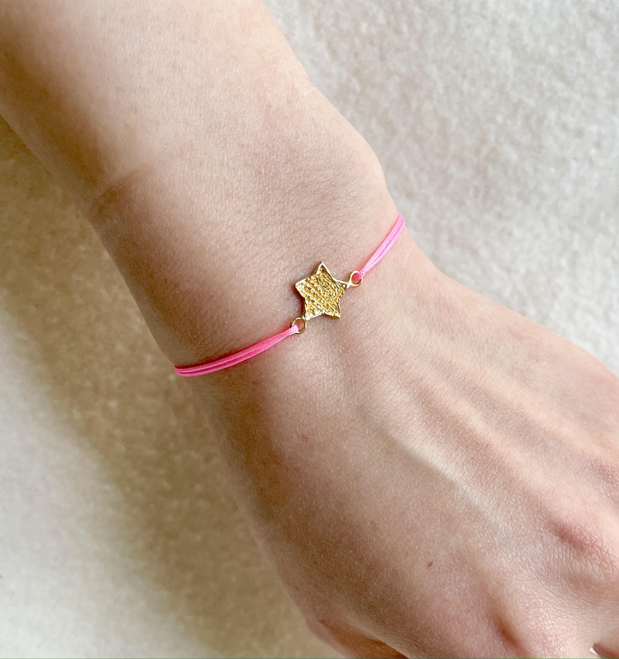 星のコードブレスレット（ワッフル）