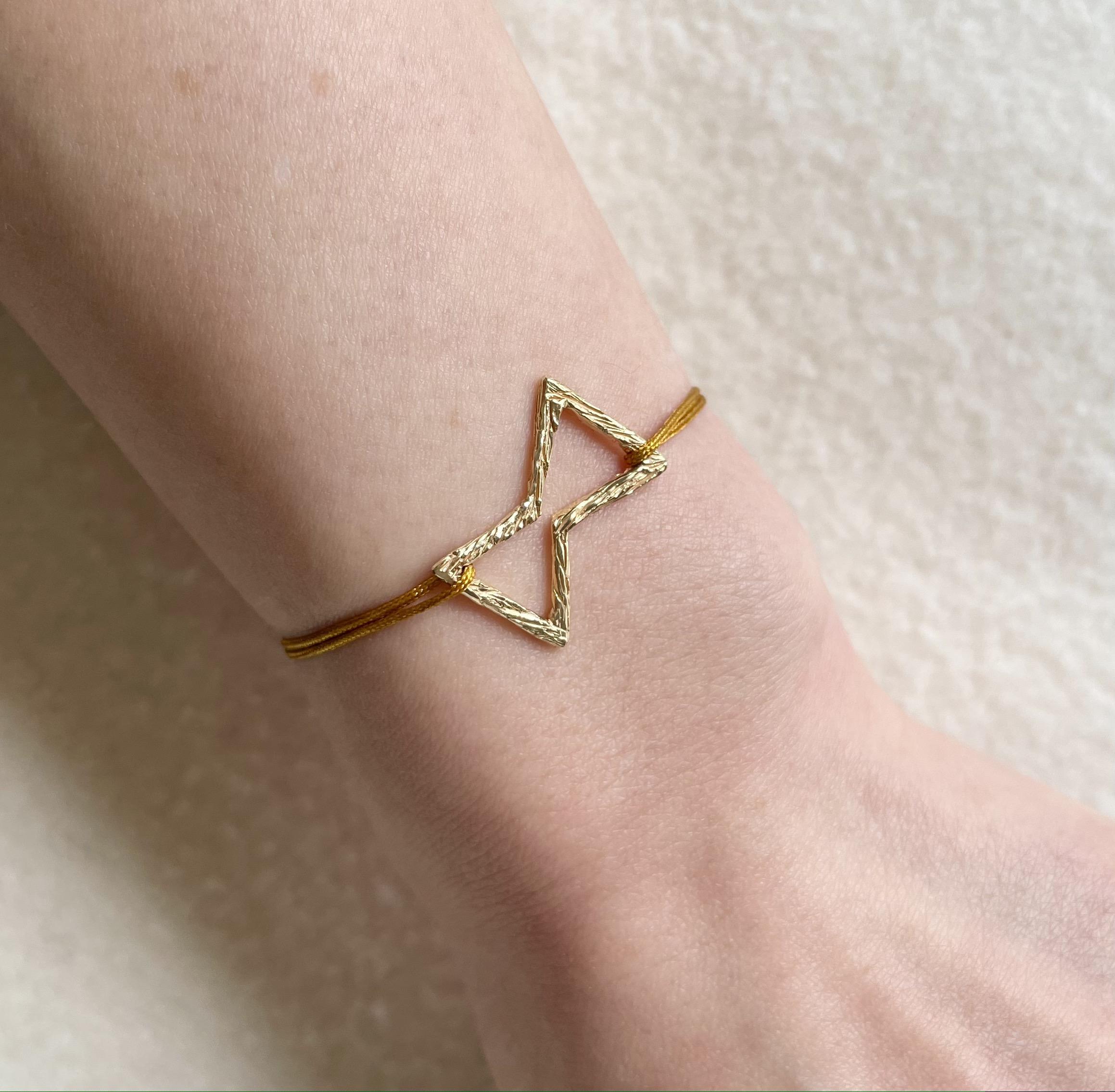 リボンのコードブレスレット（ライン）