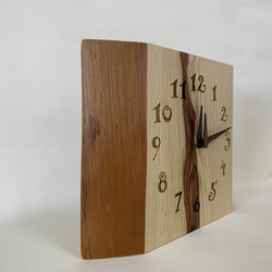 木の時計＜杉＞・掛け時計置き時計suc-140　木製時計 3枚目の画像