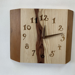 木の時計＜杉＞・掛け時計置き時計suc-140　木製時計 6枚目の画像
