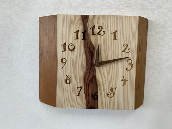 木の時計＜杉＞・掛け時計置き時計suc-140　木製時計 6枚目の画像