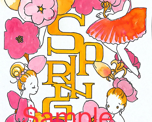 イラスト 春の妖精たち 絵画 yahiroemi 通販 13492754｜Creema