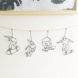 ワイヤーガーランド ガイコツダンス その他アート Belle noir 通販