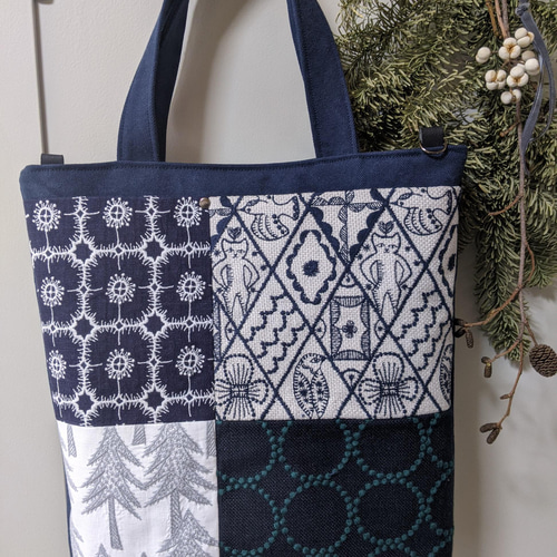 ハンドメイド・ミナペルホネン・symphony×tambourineトートバッグ mina