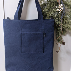 ミナペルホネン・シンフォニーBag【symphony/navy】ネイビートートバッグ【受注製作】 5枚目の画像