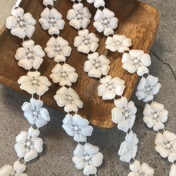 【再販】2m コットンケミカルレース 5弁の花柄 モチーフ 日本製 lace-No,096 8枚目の画像