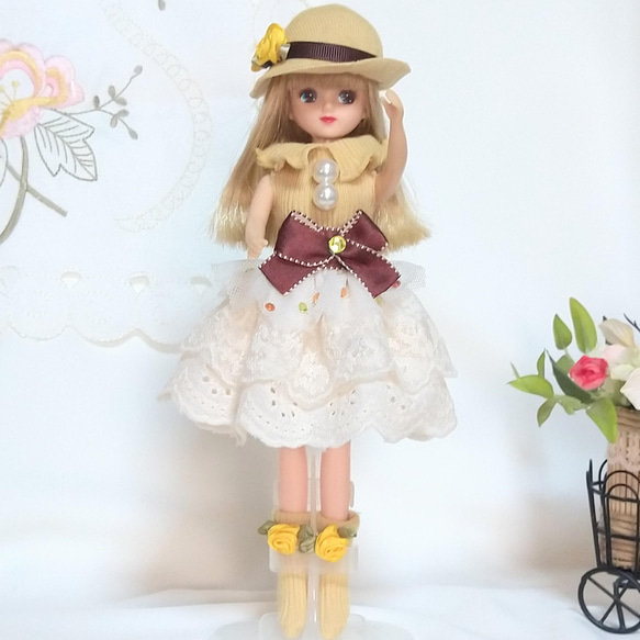 ニットとレース/リカちゃん着せ替え服etcの4点セット/ハンドメイド 