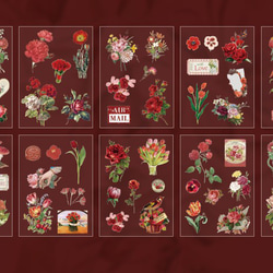 海外　お花のシール　10枚　velvet dream　[AY392] 5枚目の画像