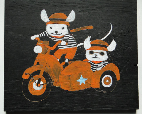 ネズミ　アクリル画　原画 11d22aaca37fe3ac58602c2c19e85e