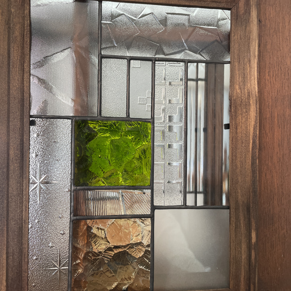 ステンドグラス　パネル　昭和レトロ　ガラス引き戸 5枚目の画像