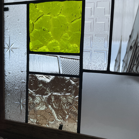 ステンドグラス　パネル　昭和レトロ　ガラス引き戸 3枚目の画像