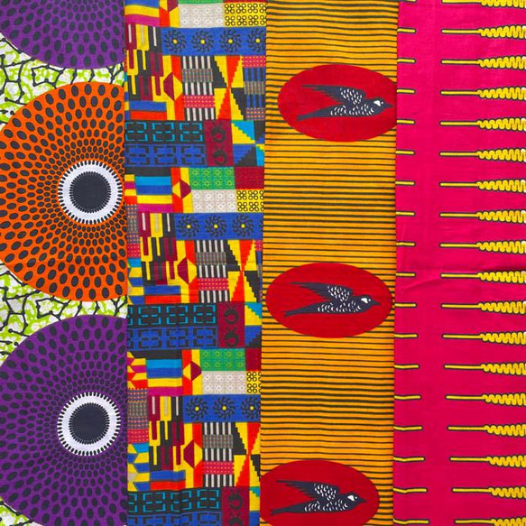 ハギレセット＊4枚組  生地  アフリカ布 アフリカン 小物作り ハンドメイド 手作り 手芸用品 布 a802304 7枚目の画像
