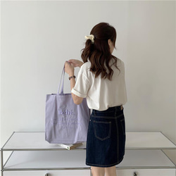 韓国ファッション 大人気 刺繍パーブルトートバッグ　大容量収納　通学通勤　大人可愛い　-9301 9枚目の画像