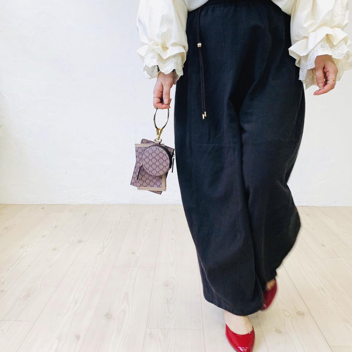 ■10日内発送■【再販】「ゆったり大人のサーカスパンツ。」ウエストゴム バギー ブラウニッシュグレー リネン 冬